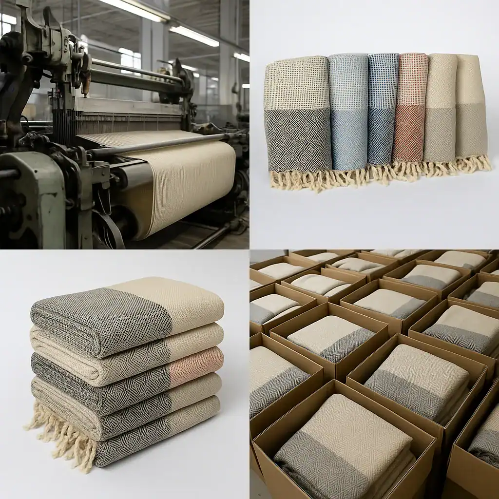 Cotton Towels Production – Turkish cotton weaving and finishing