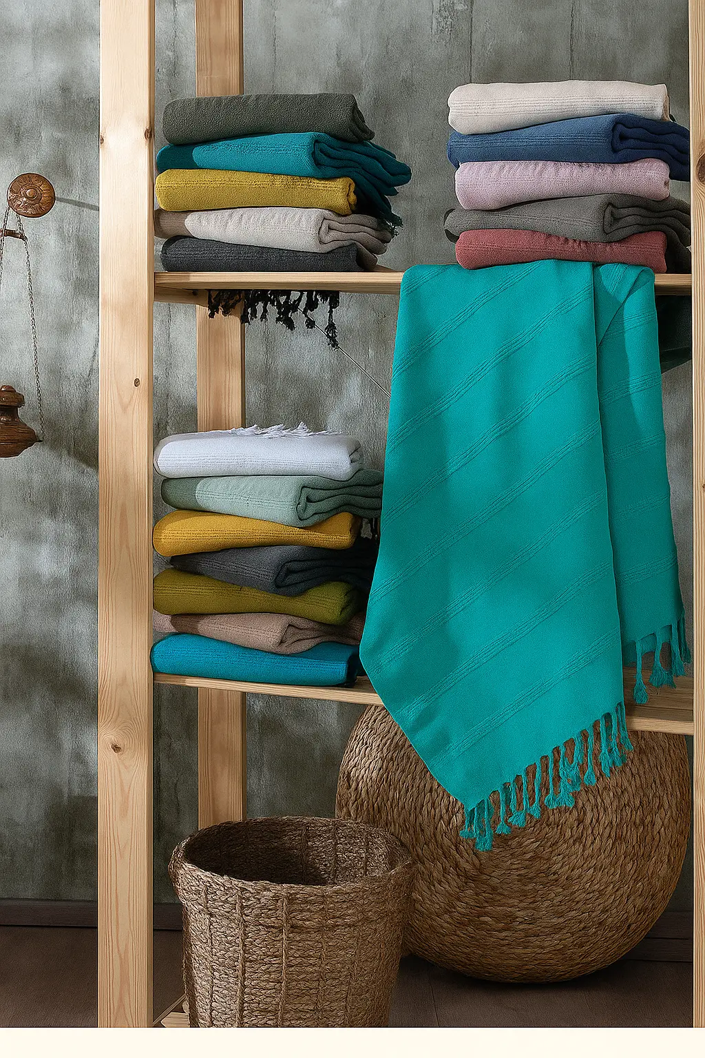 Stonewashed Fouta Peshtemal – vintage look towel