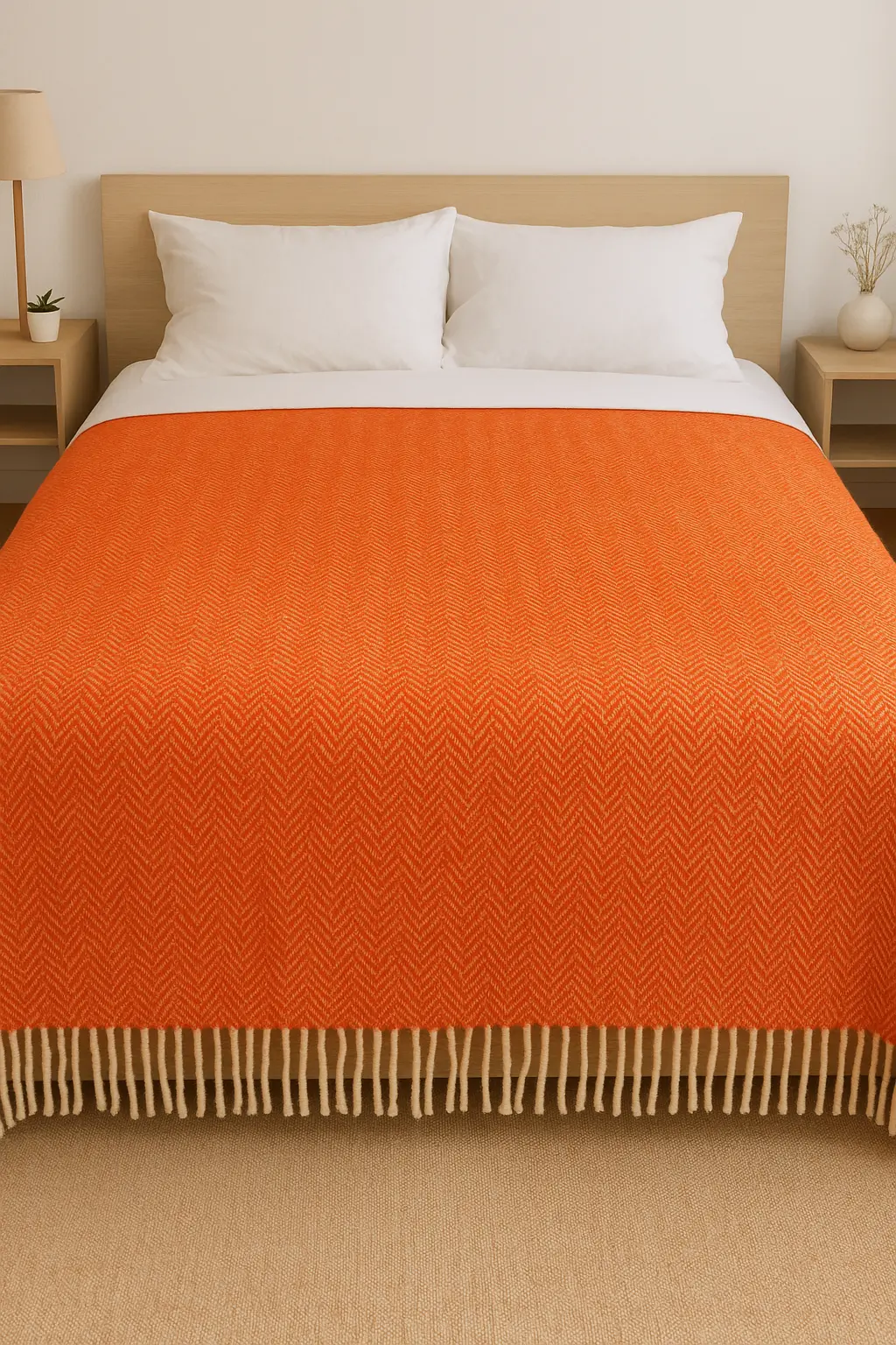 Wool Touch Orange Blanket – Wholesale Supplier