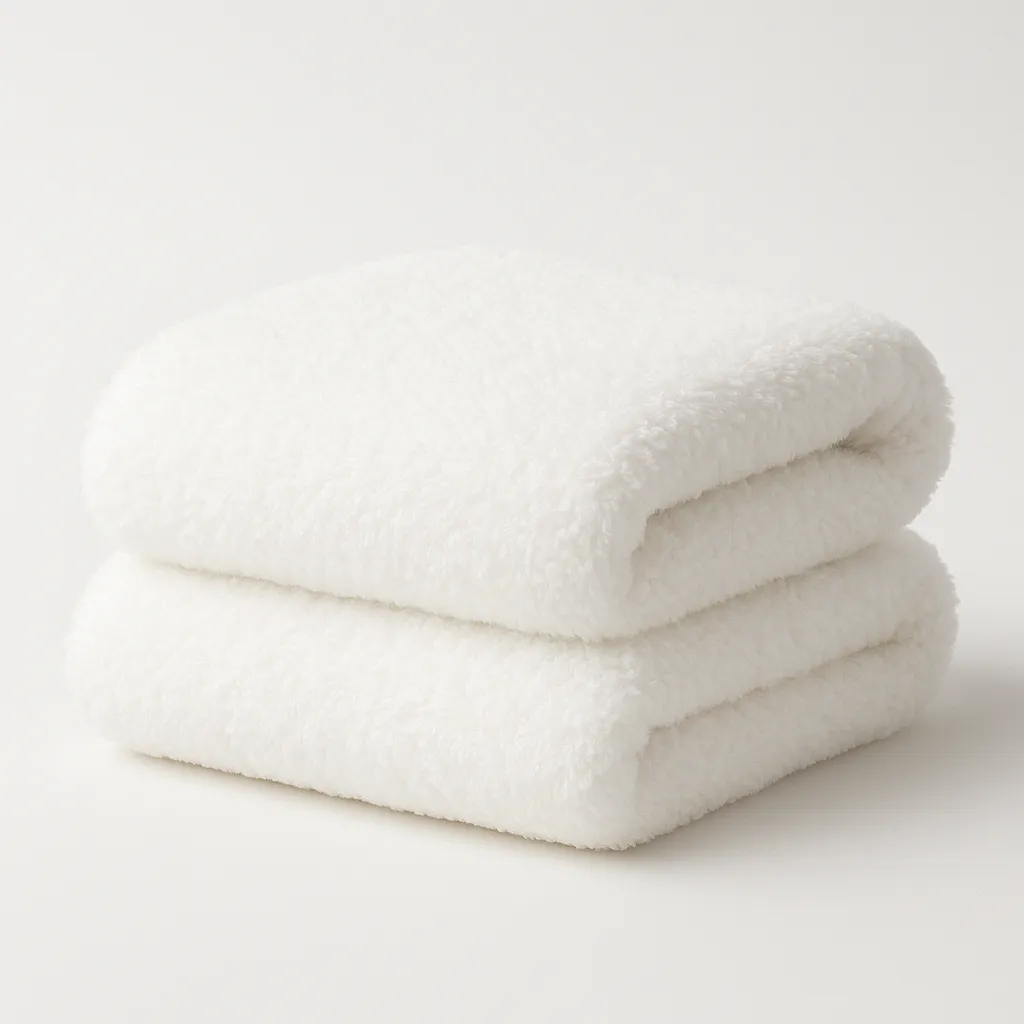 Luxury hotel towel fold detail