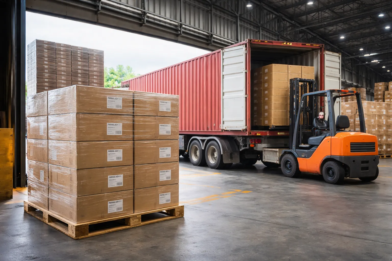 Export-ready bulk towel shipment to the United States