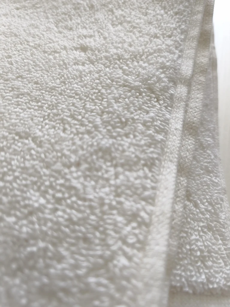 soft white terry cotton towel surface