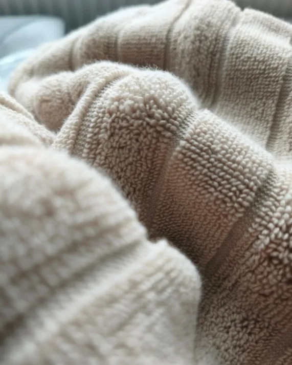 Premium spa and hotel towel texture for hospitality textile supply