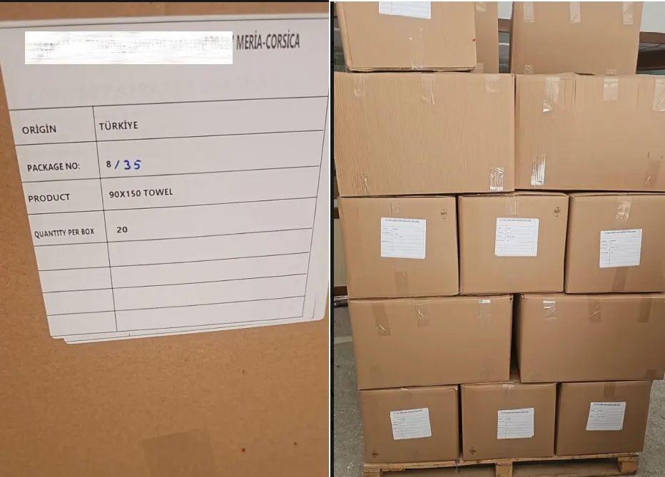Carton labeling and quantity control for export shipment