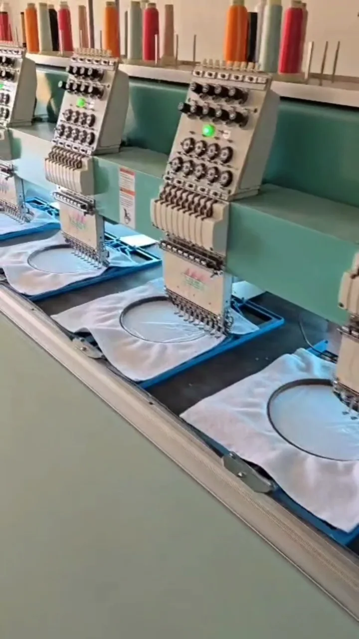 Gym & Sports Towel Manufacturer in Turkey Nesis factory embroidery equipment and textile branding work